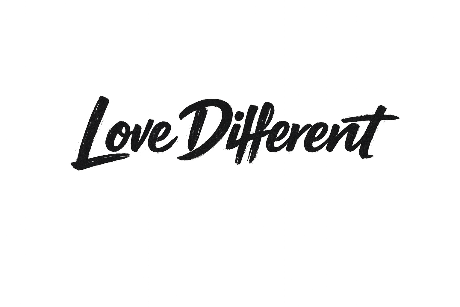 Love Different script logo