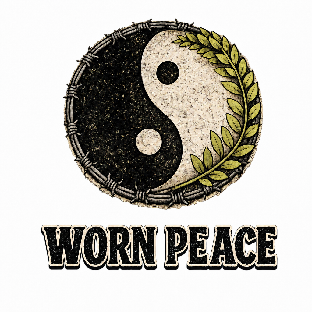 Worn Peace yin-yang emblem
